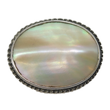 Sterling Silver Pearl Set 30th Wedding Anniversary Inscription Brooch Antique