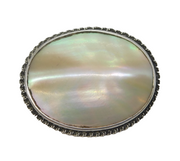 Sterling Silver Pearl Set 30th Wedding Anniversary Inscription Brooch Antique