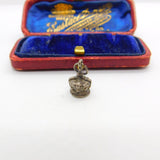 Sterling Silver Crown Charm Pendant Vintage c1970