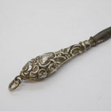 Victorian Sterling Silver Floral Chatelaine Button Hook Antique c1890s