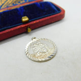 Sterling Silver St Christopher Travel Saint Charm Pendant Vintage c1970