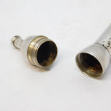 Edwardian Sterling Silver & Block Amber Cheroot Holder Antique 1905