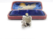 Sterling Silver Mr Piano Man Charm Pendant Vintage c1970