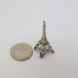 Sterling Silver Eiffel Tower Paris Charm Pendant Vintage c1970
