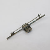 Sterling Silver & Morpho Butterfly Wing Bar Brooch Antique Art Deco c1920s