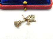 Sterling Silver Eros 'The Winged Archer' Charm Pendant Vintage c1970