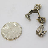 Sterling Silver Vespa Motorbike Charm Pendant Vintage c1970