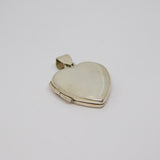 Sterling Silver Plain Heart Locket Charm Pendant Vintage c1970