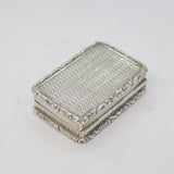 William IV Sterling Silver Floral Vinaigrette Antique 1831 Birmingham