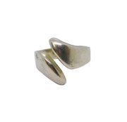 Sterling Silver Mexican Chunky Open Front Studio Ring Modern c2000 Size R