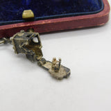 Sterling Silver Couple in the Church Opening Charm Pendant Vintage c1970