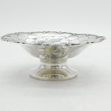 Art Deco Sterling Silver Fish Scale Pattern Pedestal Dish Antique Sheffield
