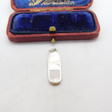 Sterling Silver and Mother of Pearl Inset Charm Pendant Vintage c1970