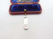 Sterling Silver and Mother of Pearl Inset Charm Pendant Vintage c1970