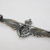 WWII Period Sterling Silver RAF Wings Sweetheart Brooch Antique c1940s