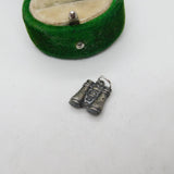 Sterling Silver Binoculars Charm Pendant Vintage c1970