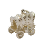 Sterling Silver Wagon Cart Charm Pendant Vintage c1970