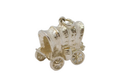 Sterling Silver Wagon Cart Charm Pendant Vintage c1970