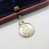 Sterling Silver St Christopher Travel Charm Pendant Vintage c1970