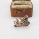 Sterling Silver Traditional Motor Car Charm Pendant Vintage c1970