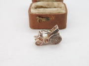 Sterling Silver Traditional Motor Car Charm Pendant Vintage c1970
