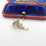 Sterling Silver Romantic Couple in the Shoe Charm Pendant Vintage c1970