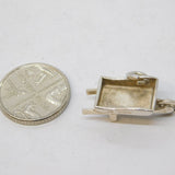 Sterling Silver Wheelbarrow Gardening Charm Pendant Antique 1922 Birmingham