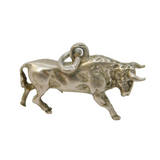 Sterling Silver Taurus Bull Charm Pendant Vintage c1970