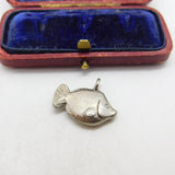 Sterling Silver Little Fishy Charm Pendant Vintage c1970