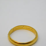 18th Century 22ct Gold Posy Ring 'A Mind Content Cannot Repent' Antique