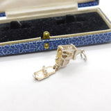 Sterling Silver Openable Church on Wedding Day Charm Pendant Vintage c1970
