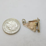 Sterling Silver Sailing Yacht Charm Pendant Vintage c1970s