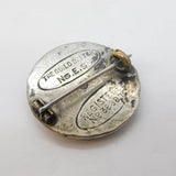 Arts & Crafts White Metal Ruskin Pottery 'Guild Button' Brooch Antique 1902
