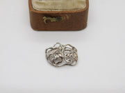 Sterling Silver Comedy & Tragedy Masks Charm Pendant Vintage c1970
