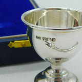 Boxed Sterling Silver Egg Cup & Spoon Breakfast Set Vintage 1985 Birmingham