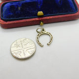 Sterling Silver Good Luck Horseshoe Charm Pendant Vintage c1970