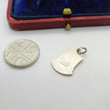 Sterling Silver and Enamel York Travel Shield Charm Pendant Vintage c1970