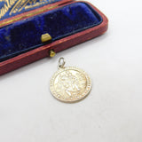Sterling Silver St Christopher Travel Charm Pendant Vintage c1970