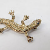 Sterling Silver Novelty Lizard Form Brooch Pin Vintage c1970