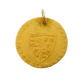 King George III 22ct Gold Spade Guinea Coin Pendant Antique 1794 Fine