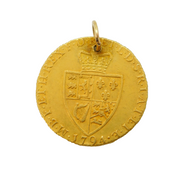 King George III 22ct Gold Spade Guinea Coin Pendant Antique 1794 Fine