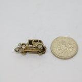 Sterling Silver Opening Old Car With Figure Inside Charm Pendant Vintage c1970