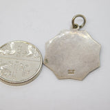 Sterling Silver Happy Anniversary Charm Pendant Vintage c1970