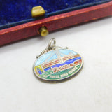 Sterling Silver & Enamel 'Forth Road Bridge' Scotland Charm Vintage c1960