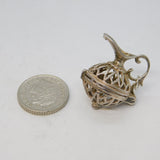 Sterling Silver Opening Wine Ewer Jug Charm Pendant Vintage c1970s