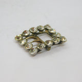 Victorian Sterling Silver Paste Set Small Buckle Antique 1895 Chester