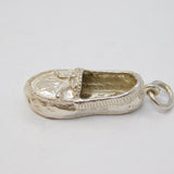 Sterling Silver Moccasin Slipper Shoe Charm Pendant Vintage c1970