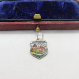Sterling Silver and Enamel Lichtenstein Travel Charm Pendant Vintage c1970
