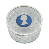 Elizabeth II Sterling Silver Cut Glass Wedgwood Jubilee Paperweight Vintage