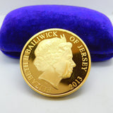 Gold Plated Bailiwick of Jersey Elizabeth II Diamond Jubilee Coin 2013